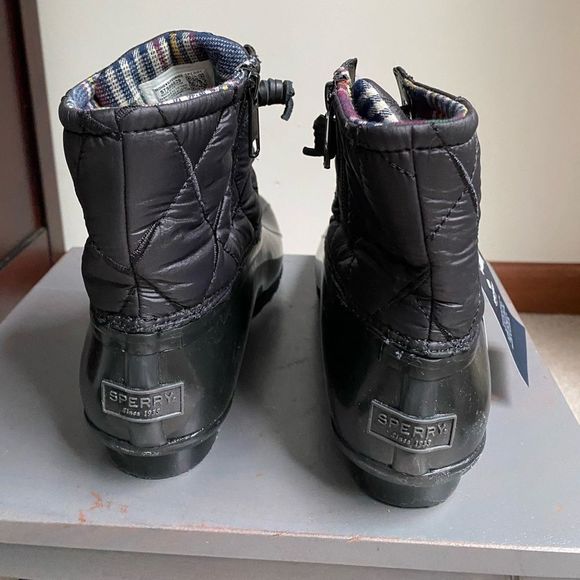 SPERRY Women 85529 Plaid Lined Waterproof Saltwater Quilted Duck Boots NEW NWOB - Picture 12 of 12